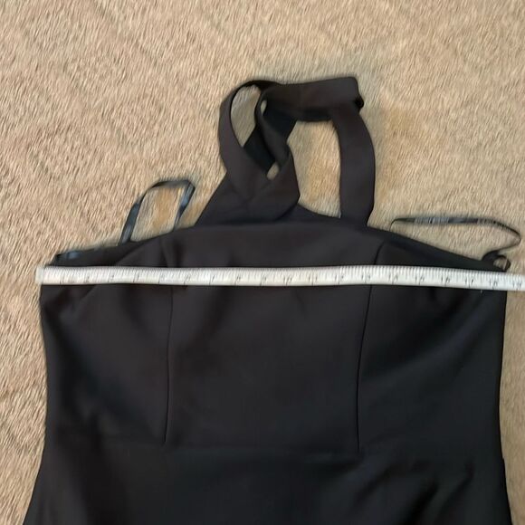 Bisou Bisou Michele Bohbot Black Halter Dress - Sz 14 - Picture 7 of 10